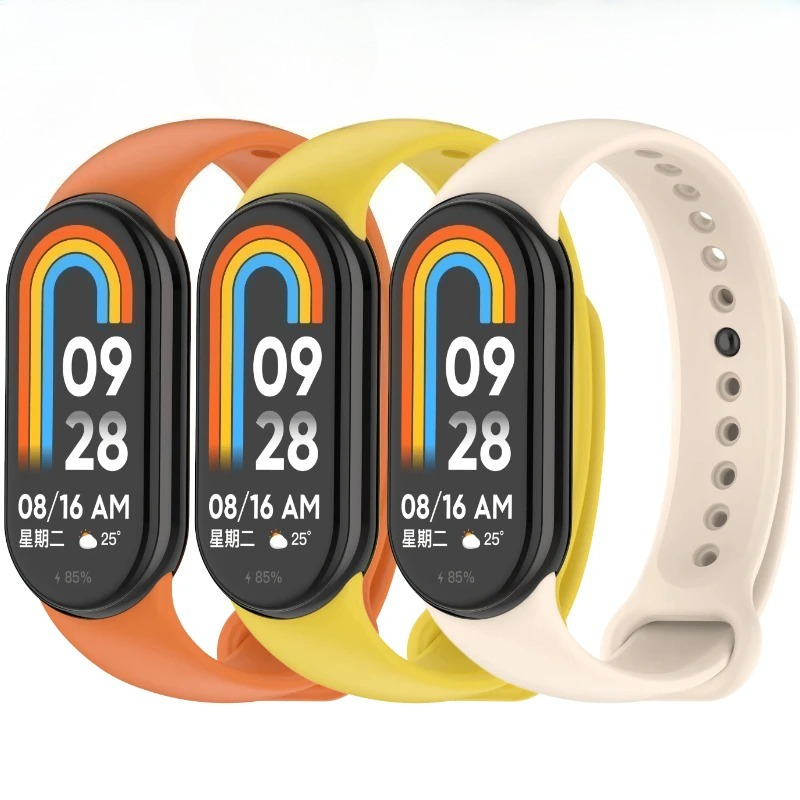Bracelet en silicone pour Xiaomi Mi Band 9 8, bracelet sport officiel pour Mi Band 10, bracelet de remplacement respirant, accessoires