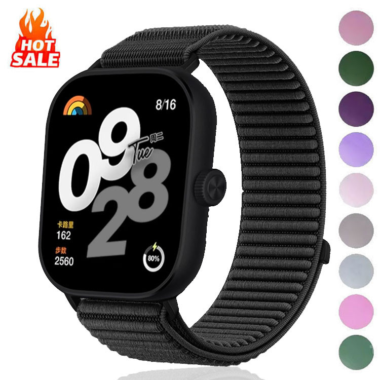 Pasek z nylonową pętlą do Redmi Watch 5 4 Metalowa klamra do XIAOMI Mi Band 9Pro 8Pro Regulowana sportowa bransoletka Correa