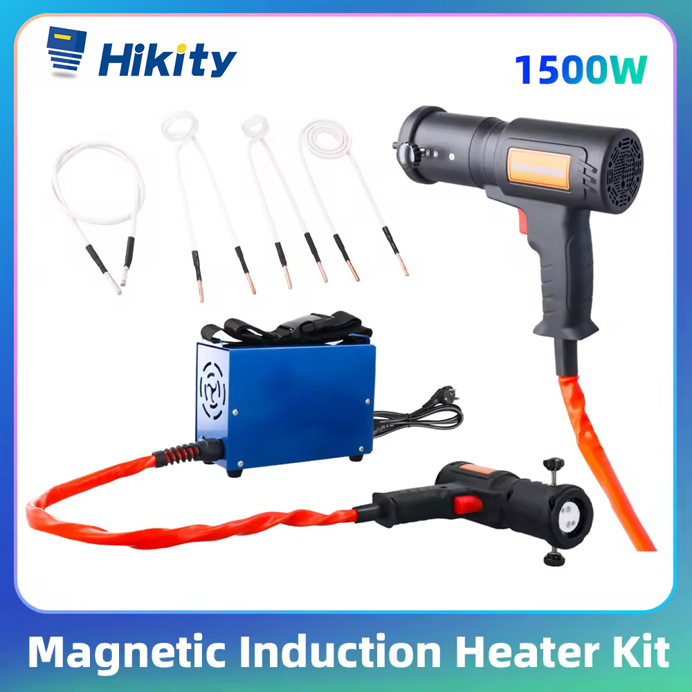Kit de Aquecedor de Indução Magnética Portátil Hikity 1500W, Aquecedor de Porcas Tipo Split para Aquecer Parafusos Enferrujados, Congelados e Corrosivos