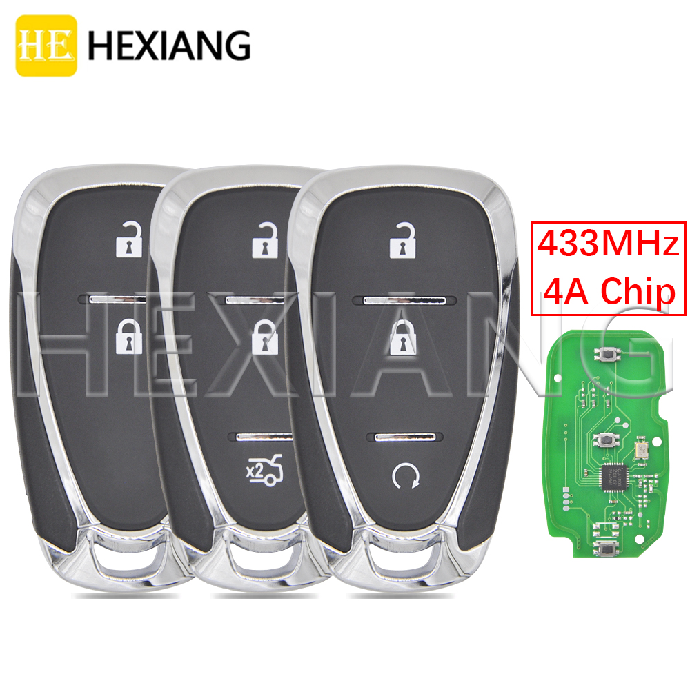 Llave remota de coche de proximidad con Chip HE 4A bloqueado, 433MHz, 2/3 botones, con rastreador Chevrolet Orlando JM Trax