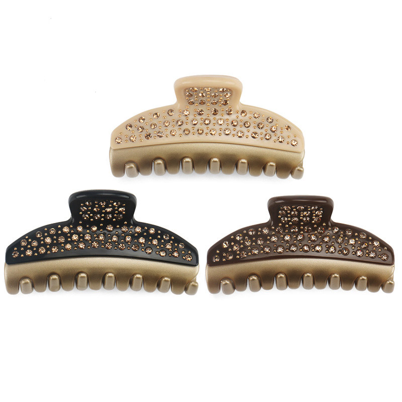 Handgemaakte Spark Steentjes Haarclip Klauw voor Vrouwen Meisjes Luxe Een Franse Stijlen Luxe Acetaat Haaraccessoire Ornament Sieraden