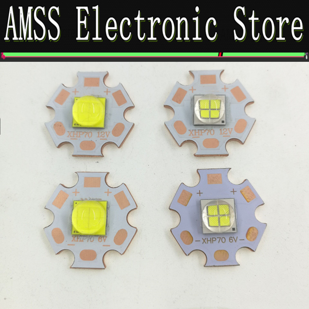 AMSS DIXSG 7070 20W 12V 6V Led zastępuje emiter LED MKR XHP70 XHP50 6500K Chip LED jasna biała żarówka