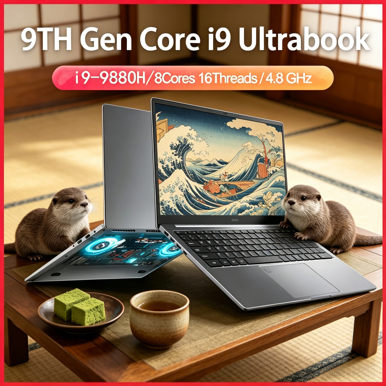 Nuevo Portátil 2026 de 15.6 Pulgadas, Intel i9-12900H/i9-10885H, Windows 11 Pro, 2DDR4, 2M.2 SSD, WIFI5, BT, Bloqueo por Huella Dactilar