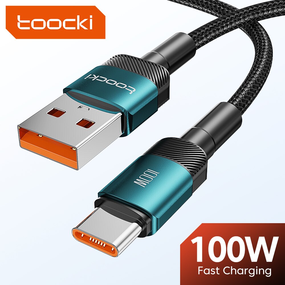 Toocki 6A USB Type C Câble pour Xiaomi POCO Samsung Huawei 100W Chargeur de Charge Rapide USB C Cordon de Données TypeC Câble