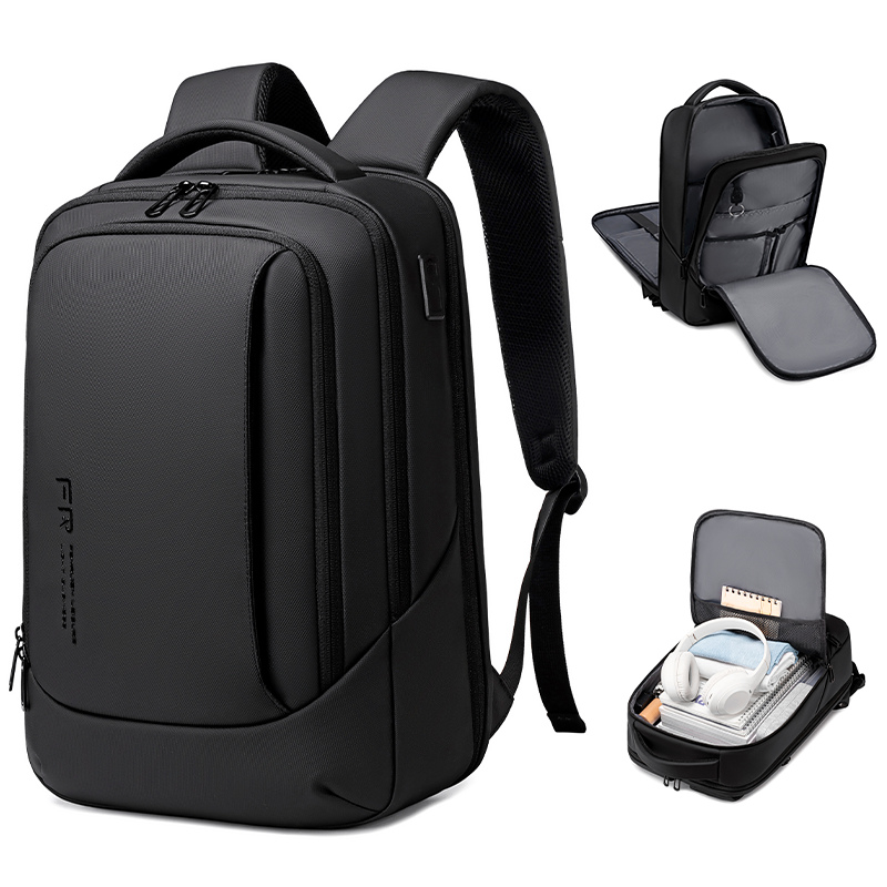 FENRUIEN Herenrugzak kan in dikte en capaciteit worden uitgebreid. Het is een 16-inch laptoptas voor zakenreizen en reizen.