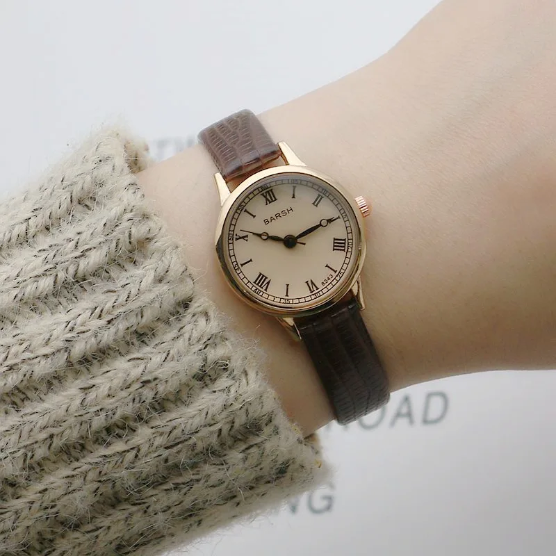 Simples relógios femininos design de luxo relógio de couro senhoras quartzo relógio de pulso das mulheres pequeno mostrador redondo reloj mujer