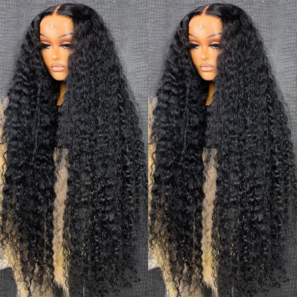 300 densidade 13x6 hd onda profunda peruca frontal 30 34 polegada perucas sem cola 100% cabelo humano onda de água encaracolado peruca dianteira do laço para mulher