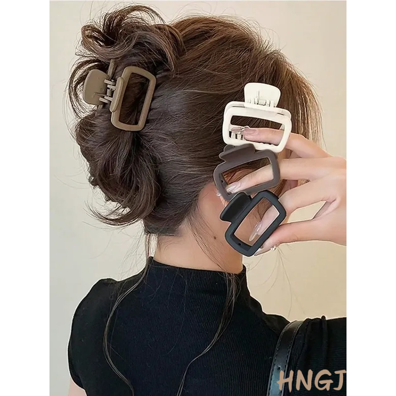 2026年ファッションレディーススクエア軽量ヘアクロウクリップファッショナブルでエレガントなヘアアクセサリークリップ、ヘアスタイリングやメイクに最適