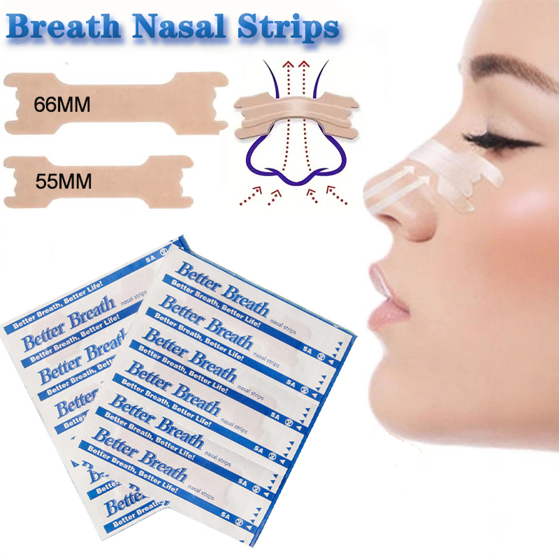 Breath แถบจมูกระบายอากาศได้ง่ายต่อการหายใจทางกายภาพขยายหยุดการนอนกรน Nose Patch Good Sleeping Right Aid Decive