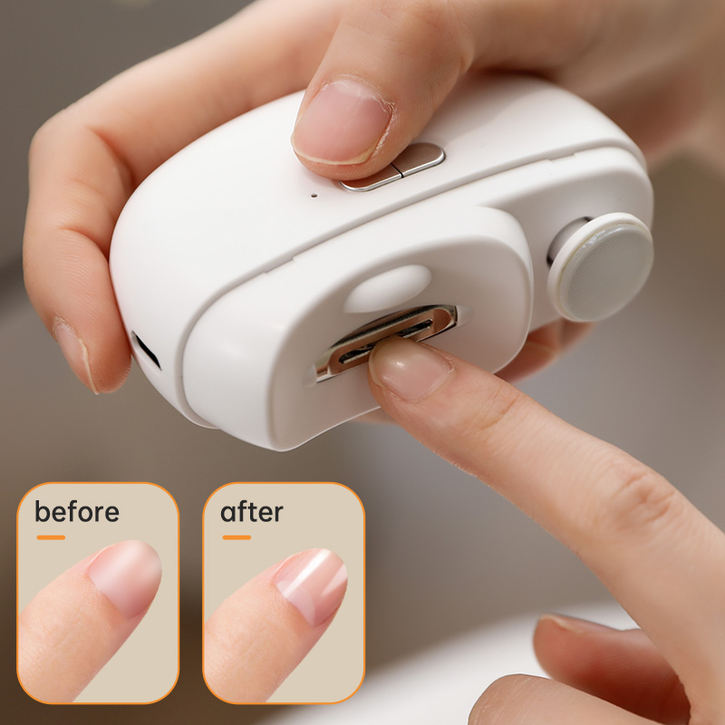 Cortador de Unhas Elétrico HOMEFISH 2 em 1, Multifuncional, Portátil, Automático, Moedor de Manicure