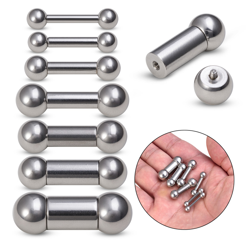 1Pc ขนาดใหญ่สแตนเลส Genital ตรง Barbell หู Tragus PA เจาะหัวนมแหวนบาร์กระดูกอ่อนต่างหูเซ็กซี่เครื่องประดับ