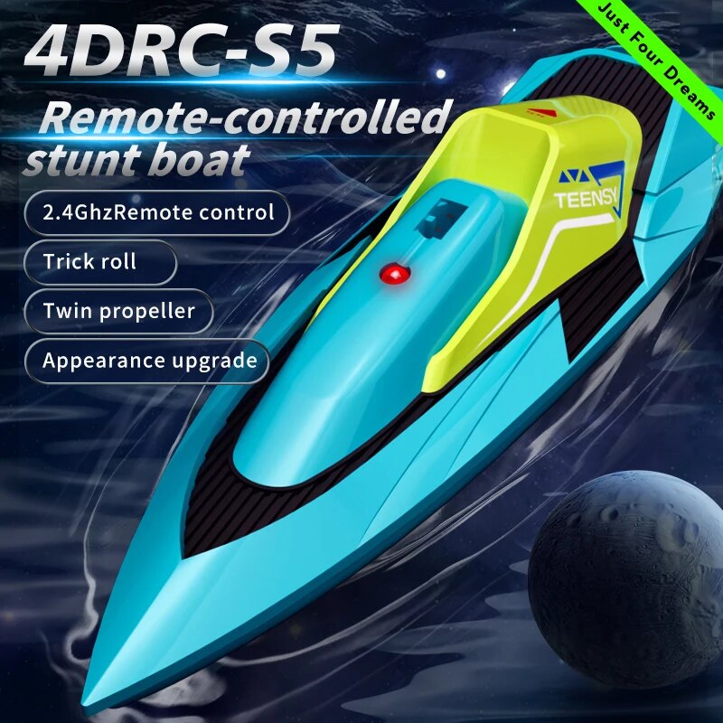 2.4g mini barco rc 10 km/h barco de alta velocidade rádio controle remoto navio duplo motor elétrico corrida lancha verão piscina água brinquedo