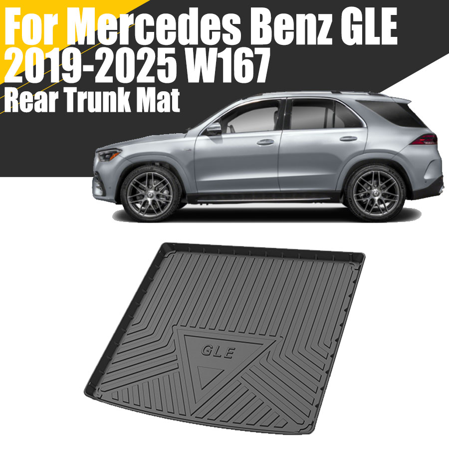 Forro de carga personalizado para Mercedes Benz GLE W167 2019-2025, alfombrilla para maletero trasero impermeable, TPE, duradera, inodoro, revestimiento para maletero, alfombrilla de carga