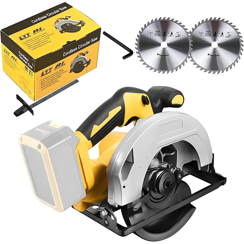Accu-cirkelzaag voor DEWALT 20V MAX-batterij, 7-1/4 inch borstelloze krachtige cirkelzagen, 0-50 graden schuiningsmogelijkheid, licht