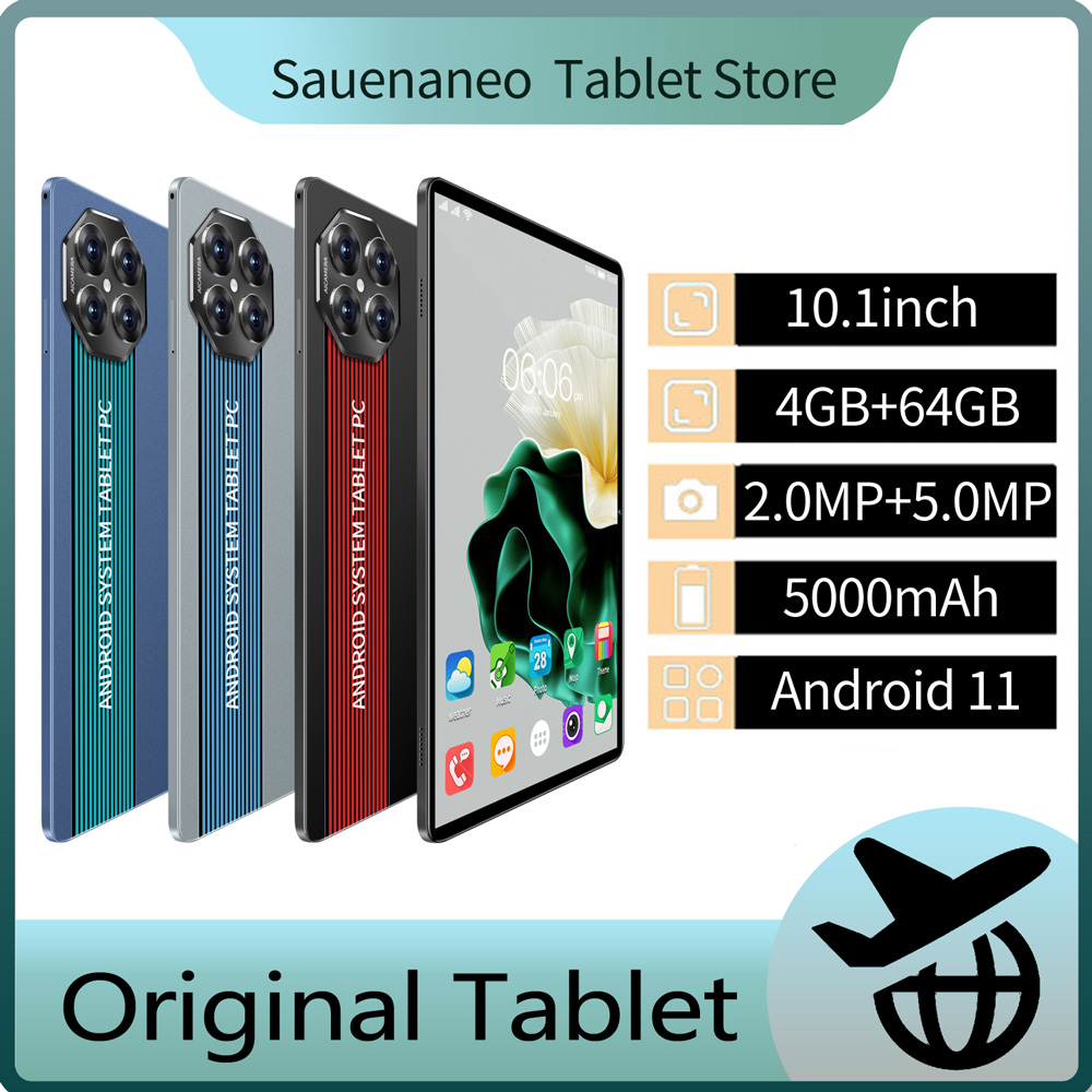 Version mondiale Tablette Octa core de 10 pouces avec 4 Go de RAM, 64 Go de ROM, grand écran IPS1280 * 800, prend en charge Google Android 11, 5000 mAh