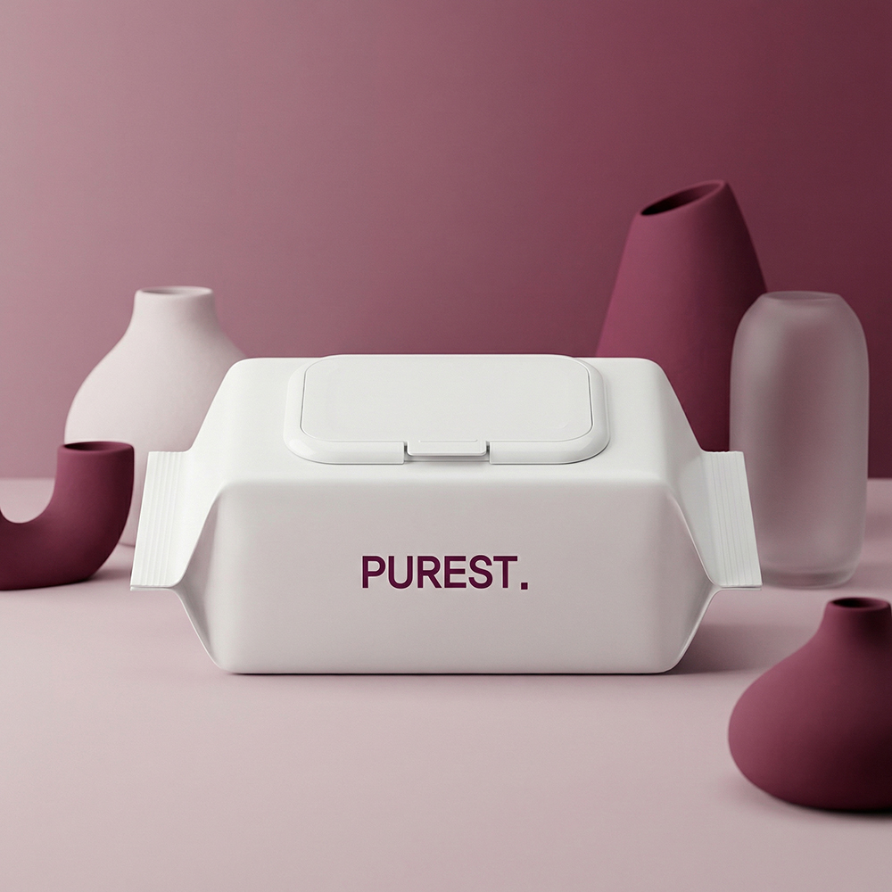 Salviette per Neonati Purest Signature Ultra Pure Ipoallergeniche Goffrate con Tappo, 100 Fogli, 50 Confezioni Piatte, 5 Pacchi