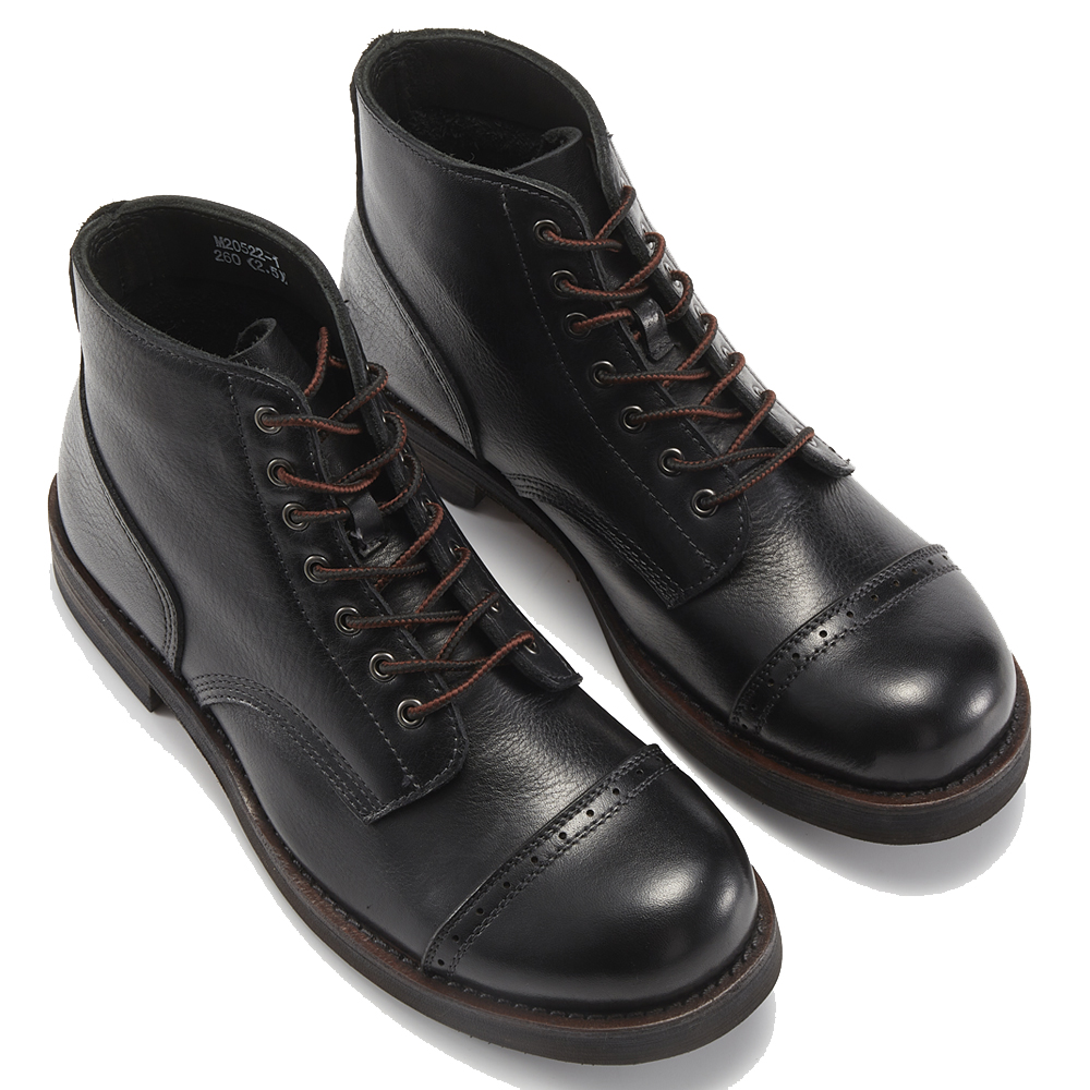 Sepatu Boots Precision Stitch Pria Kulit Sapi Tanned Nabati Sepatu Berkuda Tempur Sepatu Mengemudi Outdoor