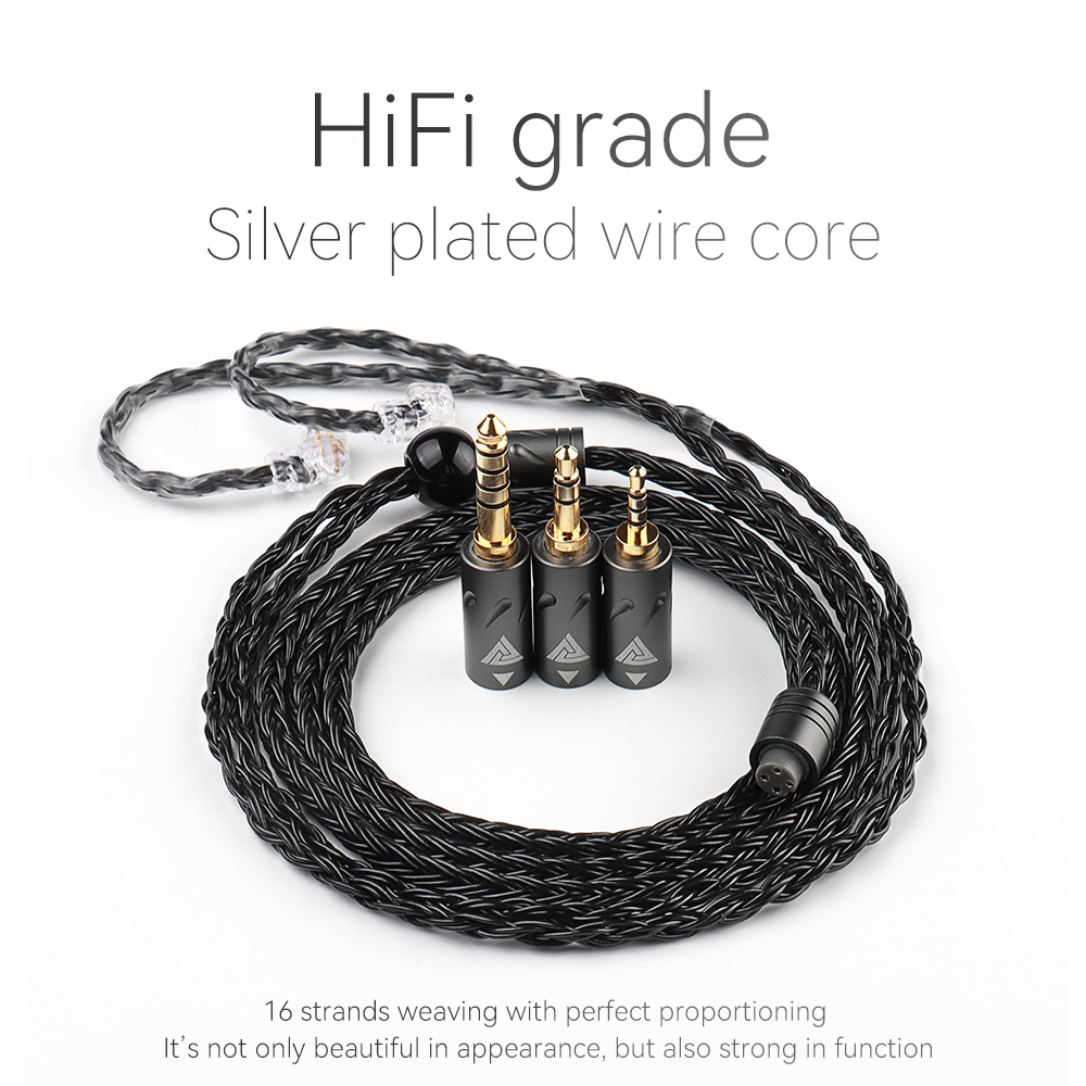 QKZ Q1 MAX Kabel Peningkatan Earphone Asli 16 Dudukan 352 Core MMCX QDC KZ C Pin 3-In-1 untuk QKZ HBB ZXT AS16 PRO ZSN PRO X PR1