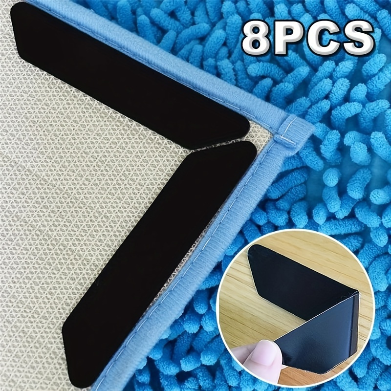16/8 Uds alfombra antideslizante pegatina reutilizable lavable Anti rizador alfombra parche pegatinas fijas alfombra de suelo cinta pinza almohadilla de esquina