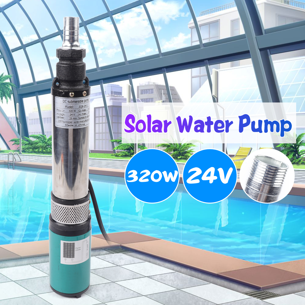 Bomba de agua de pozo de diámetro profundo sumergible de bomba agrícola eléctrica de 320W 24V