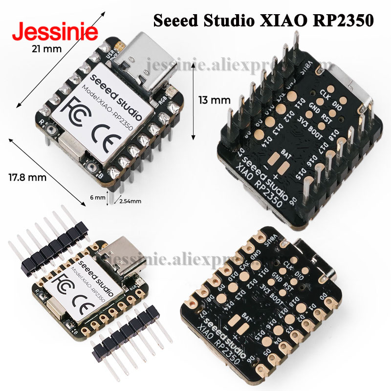 5Pcs/1pc Seeed Studio XIAO RP2350 Raspberry Pi for Arduino MicroPython C,C++ Arm Cortex-M33 Hazard3 RISC-V Development Board