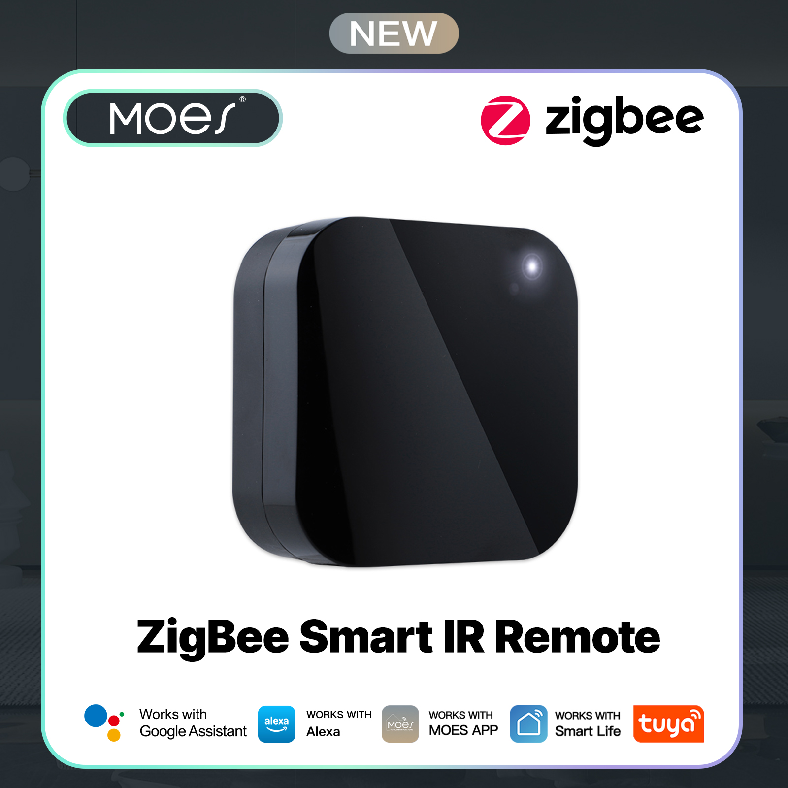 MOES Tuya ZigBee Smart IR Controle Remoto Universal Controle Remoto Infravermelho para Casa Inteligente funciona com Alexa Google Home