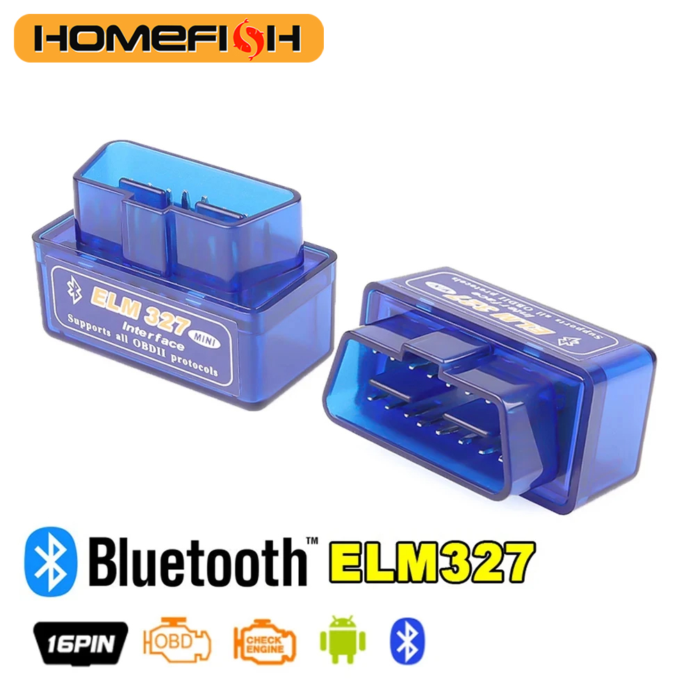 16ピンインターフェースV2.1 ELM327 OBD2ミニコードリーダースキャンツールカースキャナー（Android診断ツールOBDII OBD 2対応）