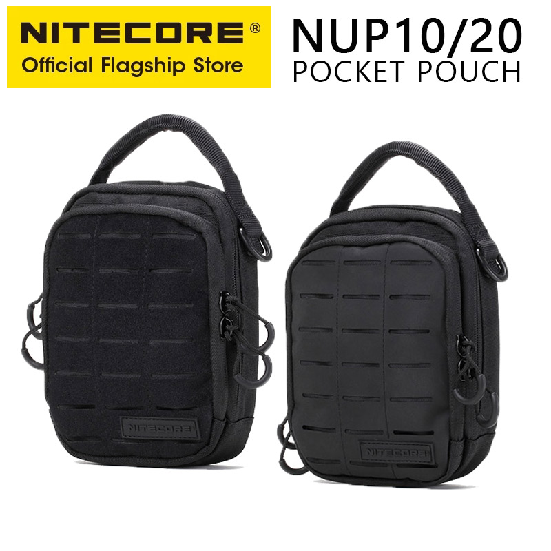 NITECORE NUP10 NUP20 Pocket Pouch Zwart Sling Bag 1000D Nylon Handtas Tactische Crossbody Tas Molle Systeem Heuptassen Mannen Vrouwen