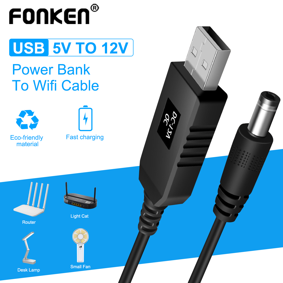 5/10 Uds. Línea de refuerzo de energía USB DC 5V a DC 12V módulo elevador adaptador convertidor USB enchufe de Cable para enrutadorislavubbanк entrega rápida