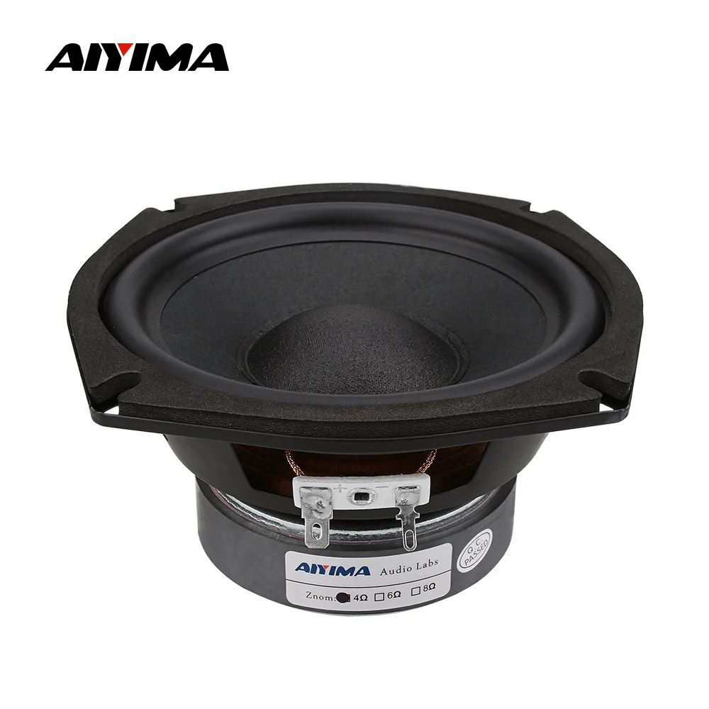 AIYIMA 1PC Haut-parleur Subwoofer 5,25 pouces, Driver Sonore 4/8 Ohm 120W, Colonne de Son, Home Cinéma, Woofer Puissant Hi-Fi, Enceinte Musicale