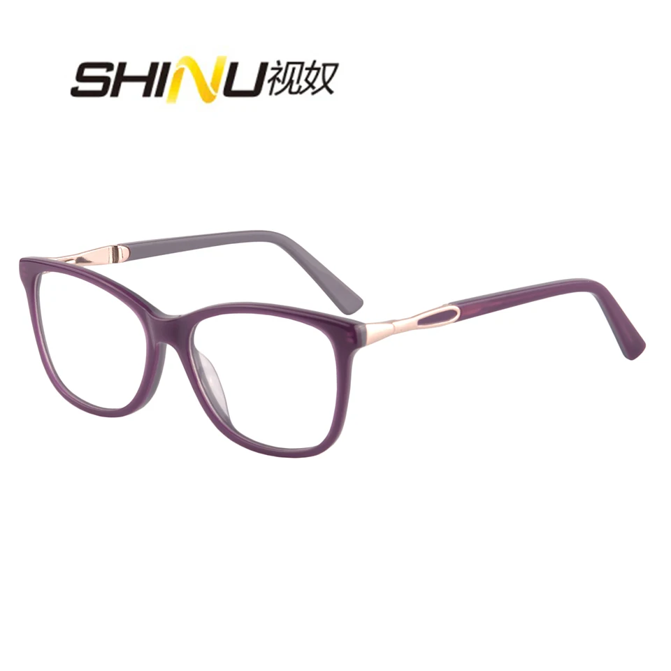 Gafas SHINU para mujer con dioptrías, gafas fotocromáticas multifocales cercanas y lejanas, gafas de acetato y2k, gafas de lectura progresivas