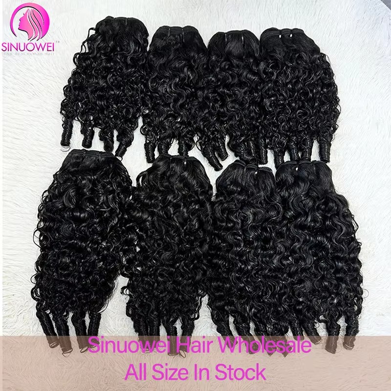 12A Vietnames Curly Hair Extensions Double Drawn Bundles 100% Natural Curly Human Remy Hair Bundles สําหรับผู้หญิง