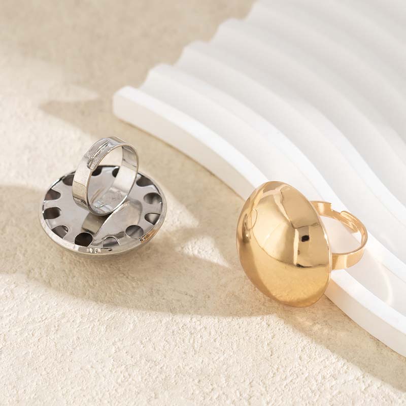Anillo ajustable de acero inoxidable para mujer, anillo estético Vintage, joyería de moda para boda, anillos ajustables geométricos, joyería