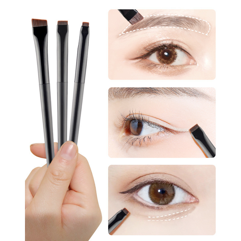 Blade sikat Eyeliner sikat alis portabel datar halus garis mata kuas Makeup kontur alis alat Makeup kosmetik kecantikan 3 buah/set