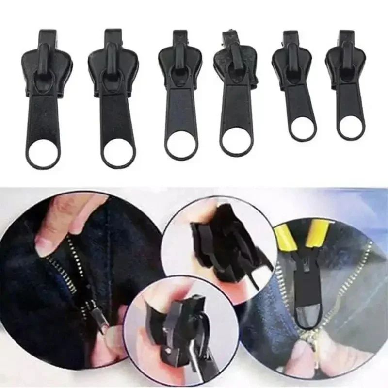3 tamanhos universal kit de reparo de zíper de correção instantânea substituição zip slider dentes resgate costura roupas saco zíperes ferramenta acessórios