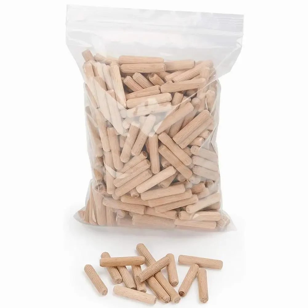 100 Uds. Pasadores de madera, pasador de madera dura M6/M8/M10, pasador de haya ranurado biselado para carpinteros, herramientas de reparación para fabricantes de muebles