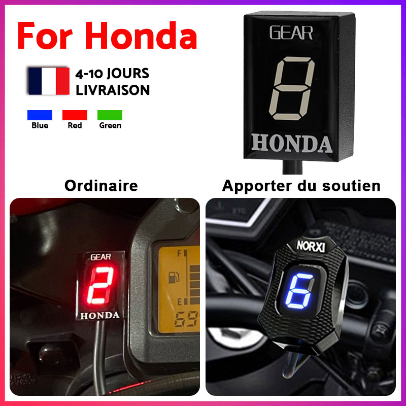 Indicador de marcha para motocicleta, accesorio para HONDA CBR600RR, CBR650F, CB600F, Hornet NC750X, CB500F, CB500X, CB400X, CB400SF, CB650F, CBR1000RR, Francia