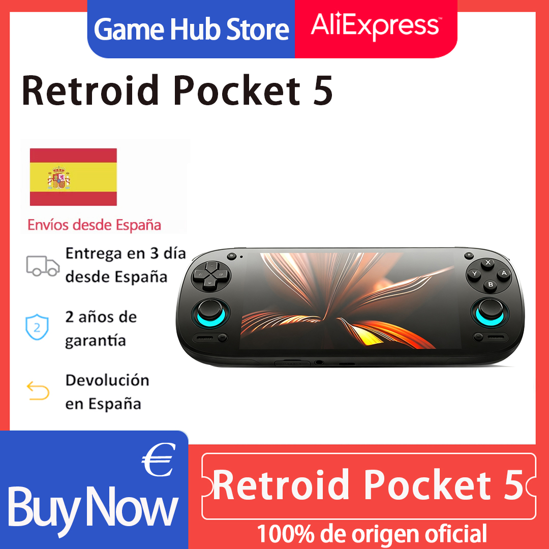 Retroid Pocket 5 Retro Console de jogos portátil Snapdragon 865 5,5 polegadas OLED HD Display Bluetooth 5.1 Android 5000mAh Bateria