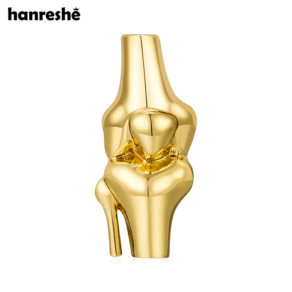 Hanreshe Kniescheibe Knochen Brosche Pin Medizinische Orthopädie Schmuck Rucksack Revers Skelett Abzeichen für Arzt Orthopädie Krankenschwester Geschenke