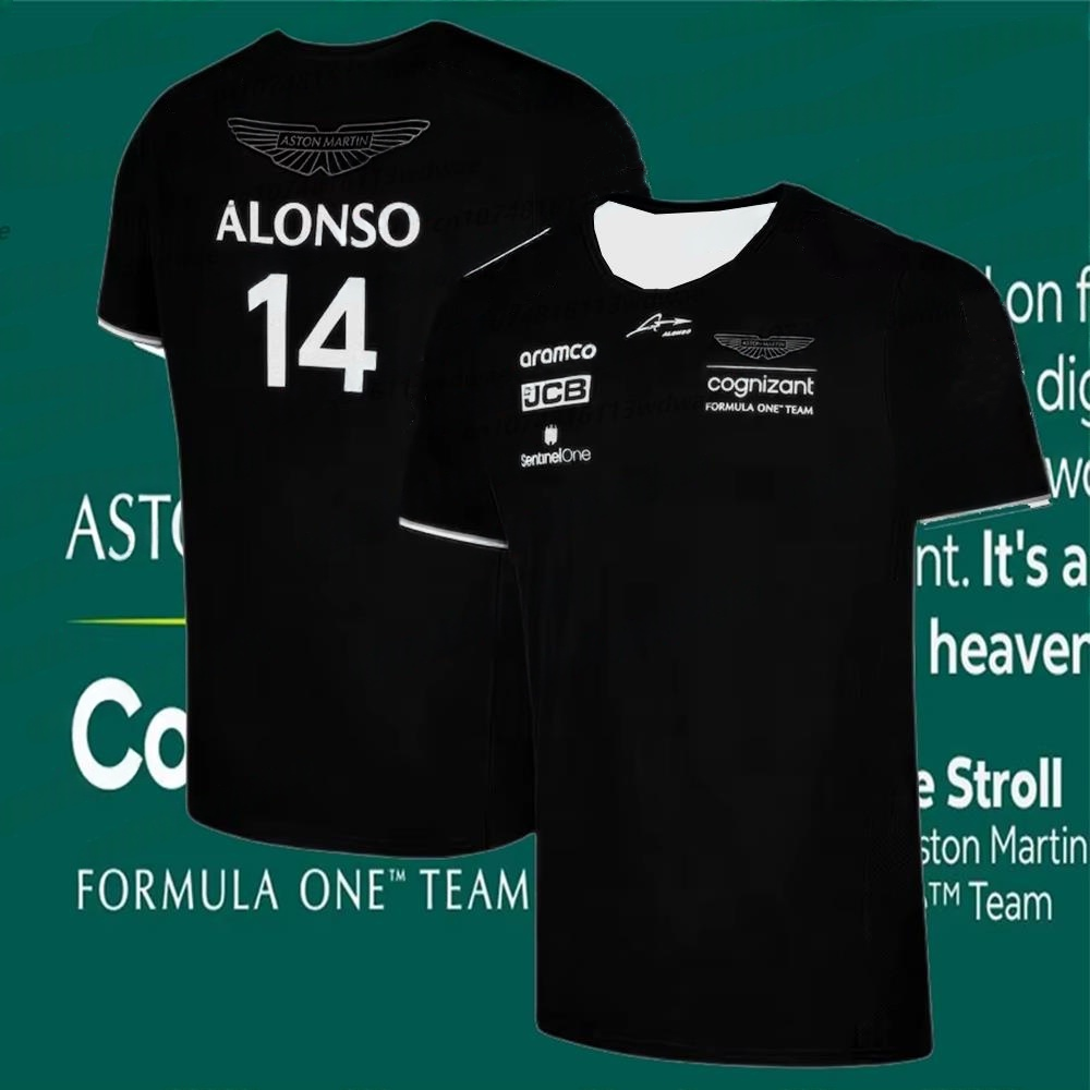 Aston Martin T-shirt Racing 3D Print T Shirt Team Jersey 2026 Spanish Racers  Fernando Alonso 14 Aston Martin Team Race Suits
