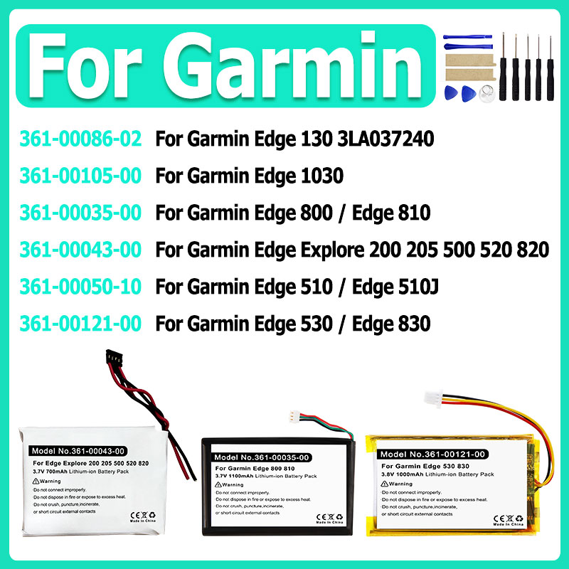 Battery For Garmin Edge 130 3LA037240,1030,Edge 510 510J,800 810,Explore 820,520,500,200,520 plus 361-00086-02 361-00105-00