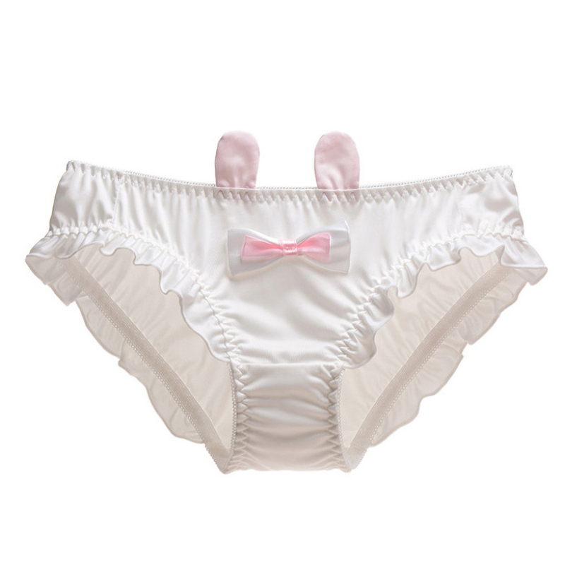 Japanese Lolita Princess Style Cute Lovely Sweety Bunny Ears Low Waist Women's Panties Elasticity Underwear Breifs