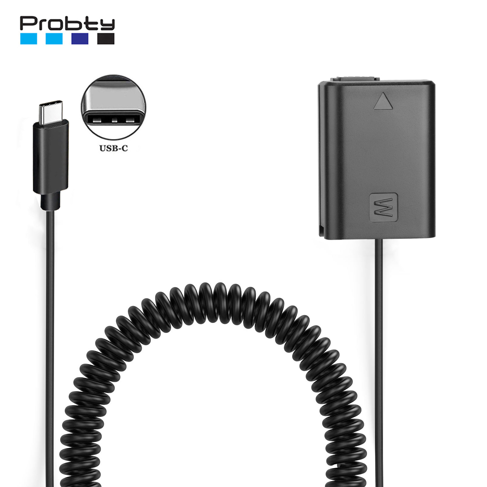 Adaptador de USB-C AC-PW20, batería ficticia NP-FW50 para Sony Alpha ZV-E10 A6000 A6100 A6300 A6400 A6500 A5000 A5100 A7 A7II A7RII A7S