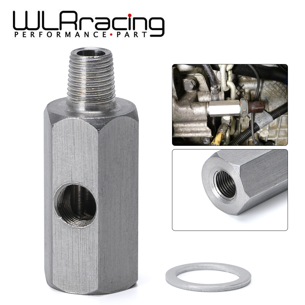 Sensor de presión de aceite BSPT de 1/8 pulgadas de acero inoxidable, adaptador en T Sendor a calibre 1/8 NPT, pieza en T, accesorios para coche VR-OGA02