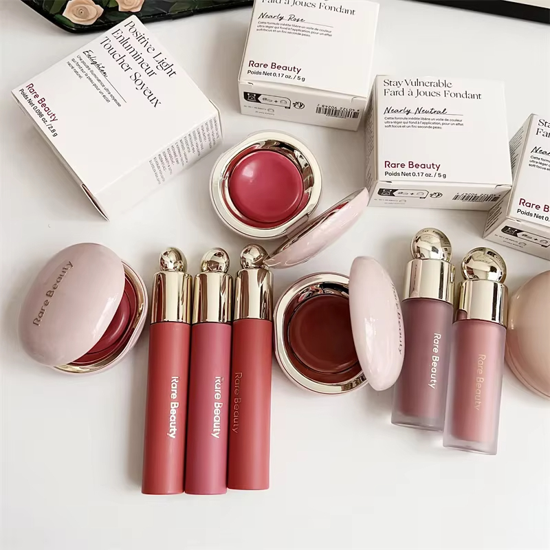 Zeldzame Beauty Melting Cream Blush Make-up Matte Parelmoer Textuur Glitter Blush Markeerstift Helder voeden hydrateren Lipgloss