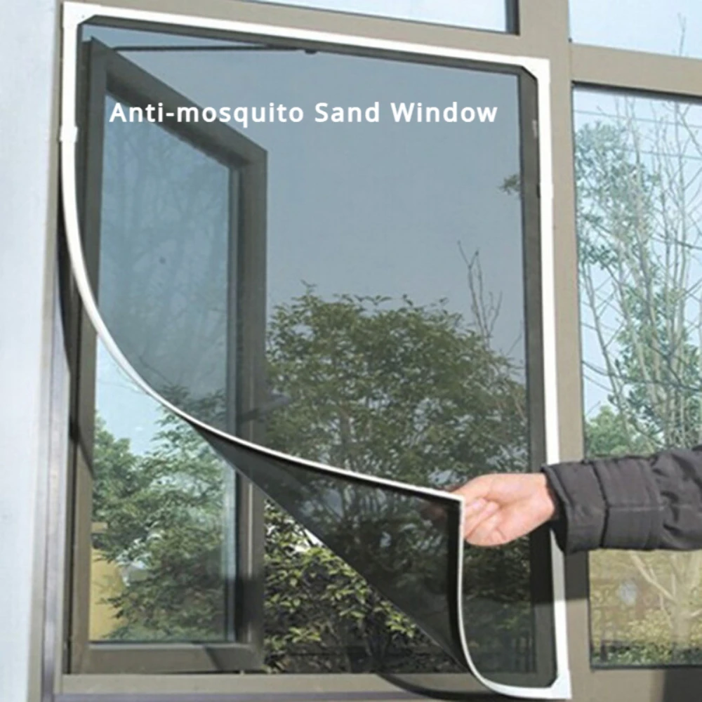 DIY Moskito netz selbst klebend Indoor Anti-Insekten Fliegen gitter Vorhänge Fensternetz Schutz Mesh Home Textil Bett Garten