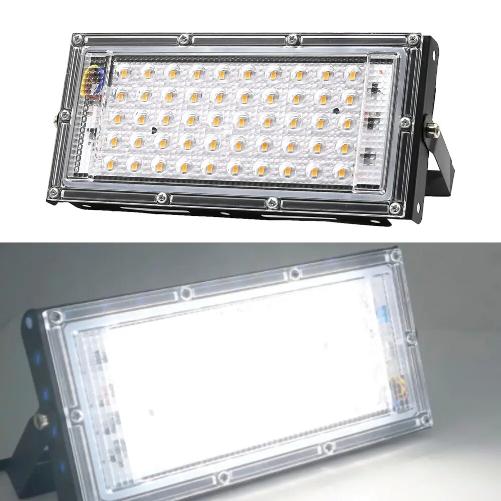 50W LED Reflektor Flutlicht Außenbeleuchtung IP65 Wasserdichter Scheinwerfer 220V Gartenbeleuchtung Projektoren Wandleuchte