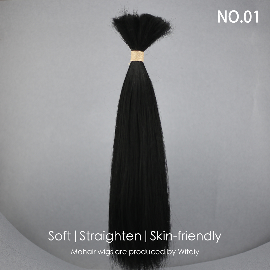 Witdiy handmade mohair wigs/retaining the hair cuticles/soft like real hair/suitable for reborn dolls/DIY BJD/Blyth doll wig