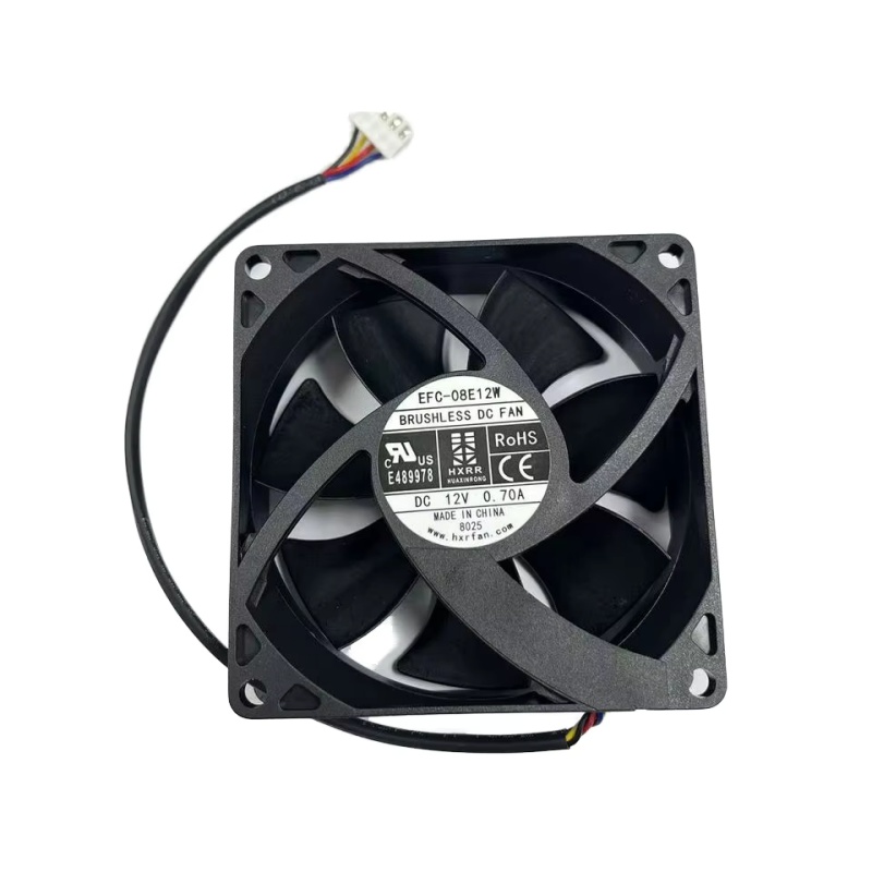 Ventilateur violent à double boule, 4 fils, DC 12V, 0,7a, EFC-08E12W, original, flambant neuf