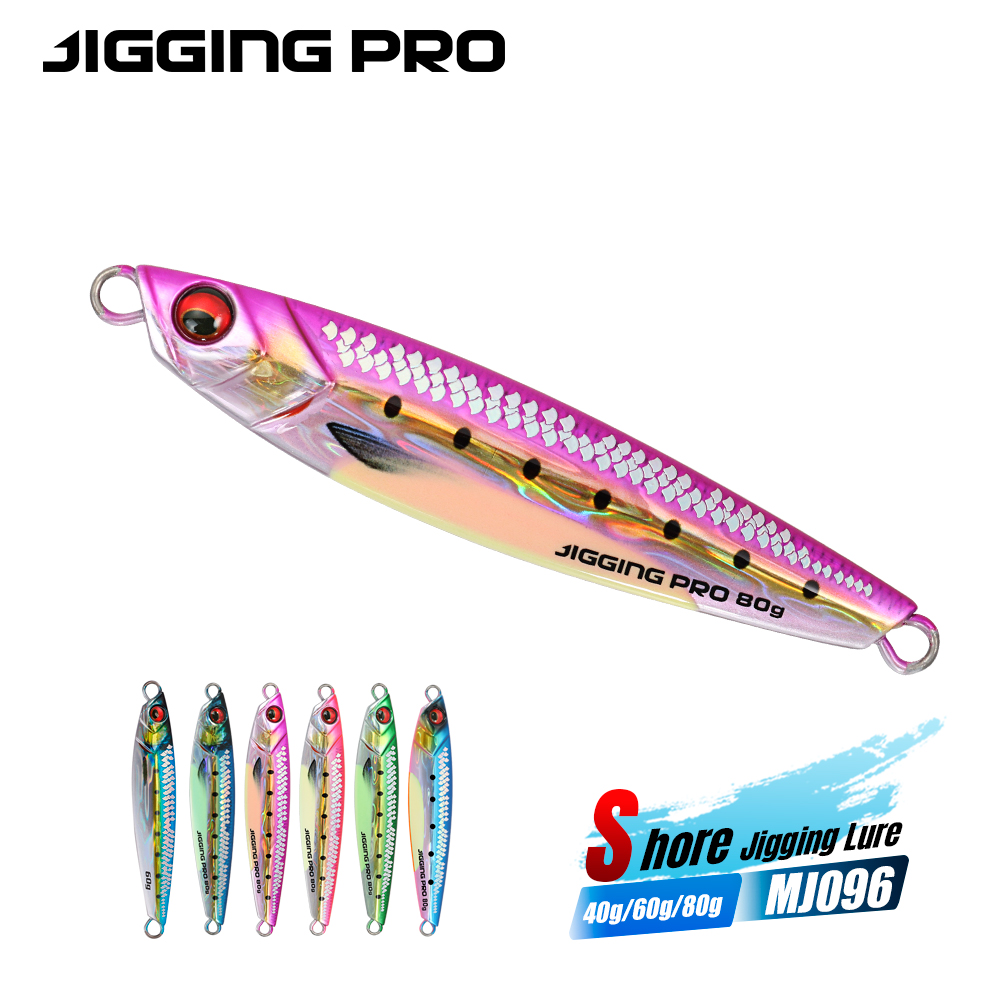 JIGGING PRO 40g 60g 80g Shore Jigging Lure 3D Print Real Scale Long Casting Metal Jigs Fishing Lure